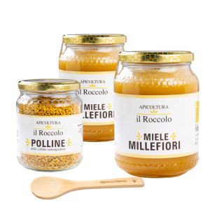 Confezione Miele Millefiori e Polline